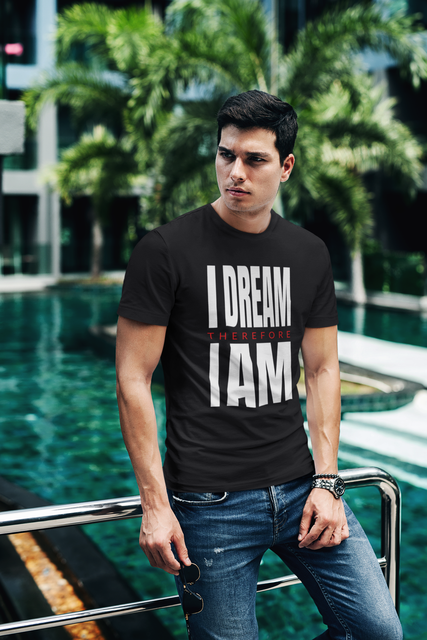 I Dream Therefore I AM - Unisex Classic Crew Neck Half Sleeve Cotton T-Shirt