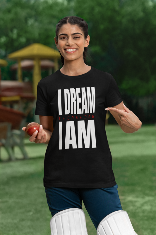 I Dream Therefore I AM - Unisex Classic Crew Neck Half Sleeve Cotton T-Shirt