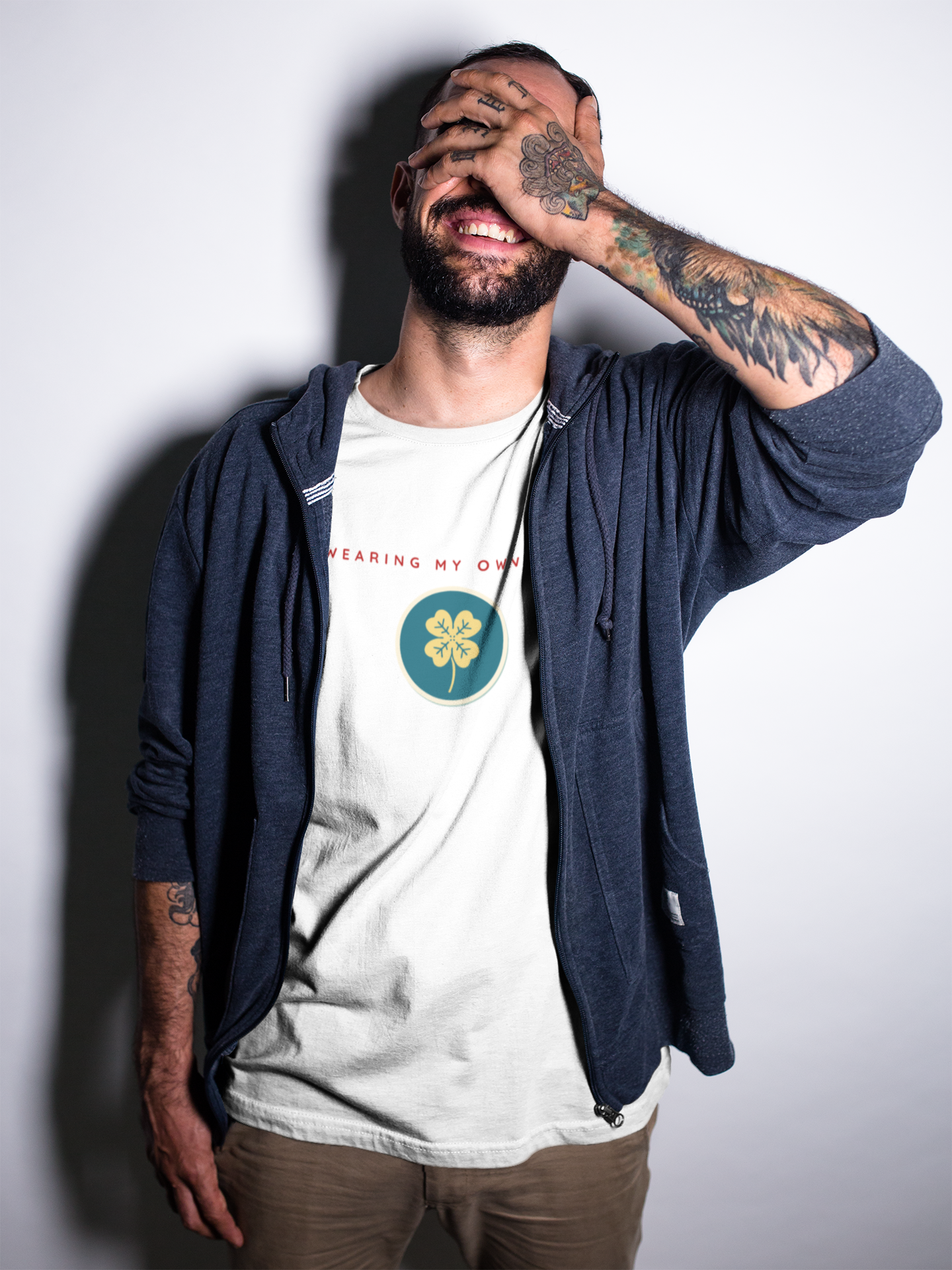 Wear Your Own Luck (4 Leaf Clover) - Unisex Classic Crew Neck Half Sleeve Cotton Lucky T-Shirt